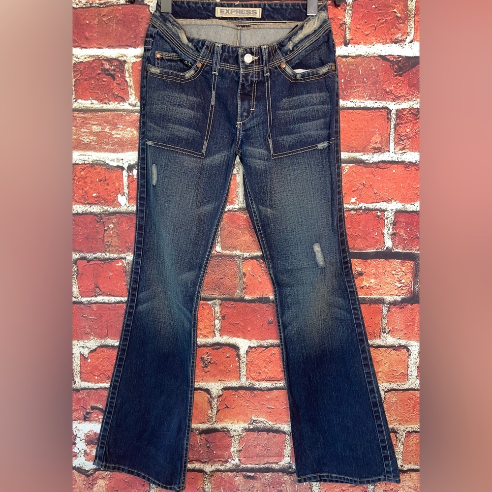 🔥Express Womens Bootcut Jeans Low Rise Size 6